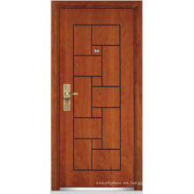 Puerta blindada de madera de acero (YF-G9008)